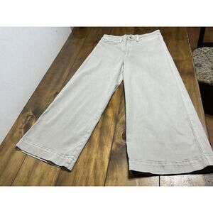 Oat New York Jeans Women’s Size 10/30 Beige High Rise Wide Leg Full Length